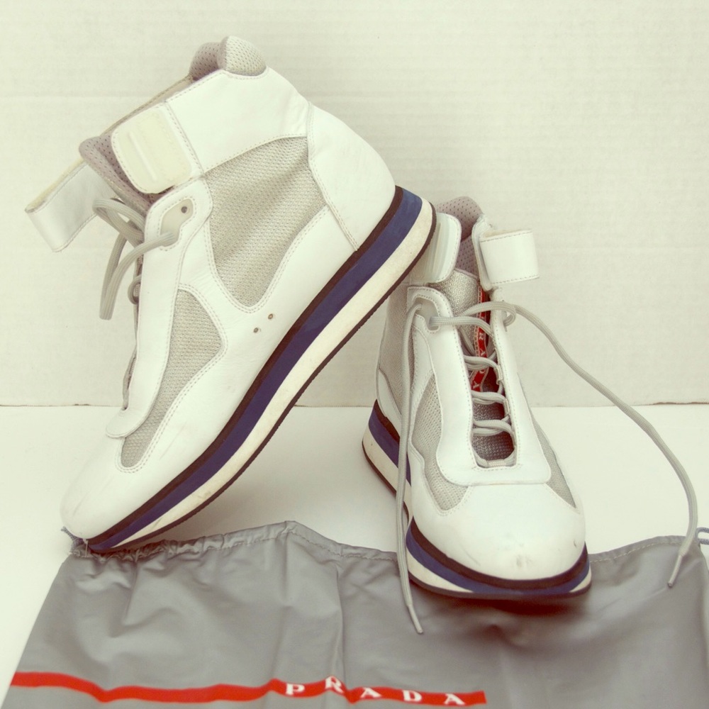 Prada America's cup high top sneakers